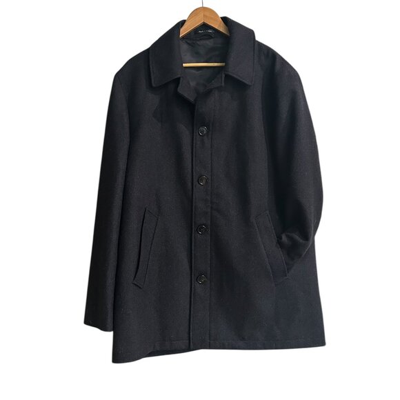 Ralph Lauren Black Label Wool Blend Peacoat Sz 44W Medium Weight Classic - Picture 3 of 7